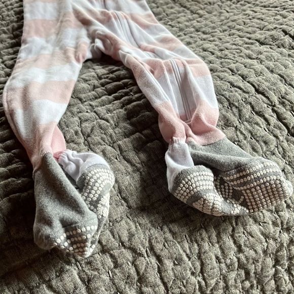 Pair of Burt’s Bees Footie Pajamas - Picture 3 of 11